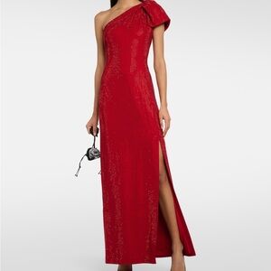 Roland Mouret ASYMMETRIC BOW DIAMANTE MAXI DRESS New Without Tag size US 4